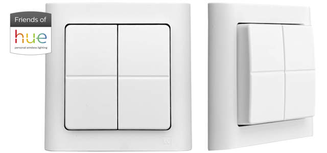 Trådløs lysdæmper t/Philips Hue Uden batteri
