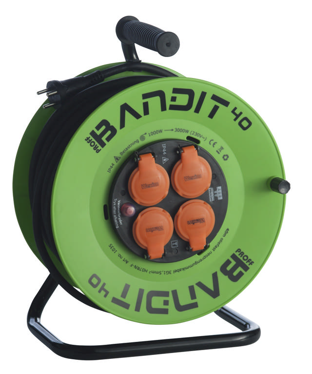 Bandit Kabeltromle 3G1.5mm² m/j 40 mtr. IP44