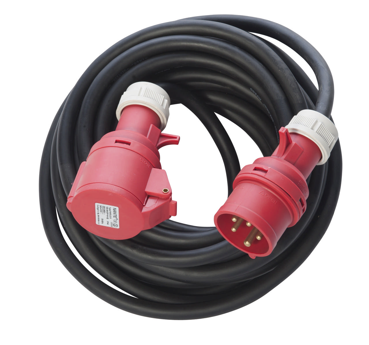 WEXIM Forlængerkabel 10 mtr. 5G2.5mm² CEE Med Fasevender