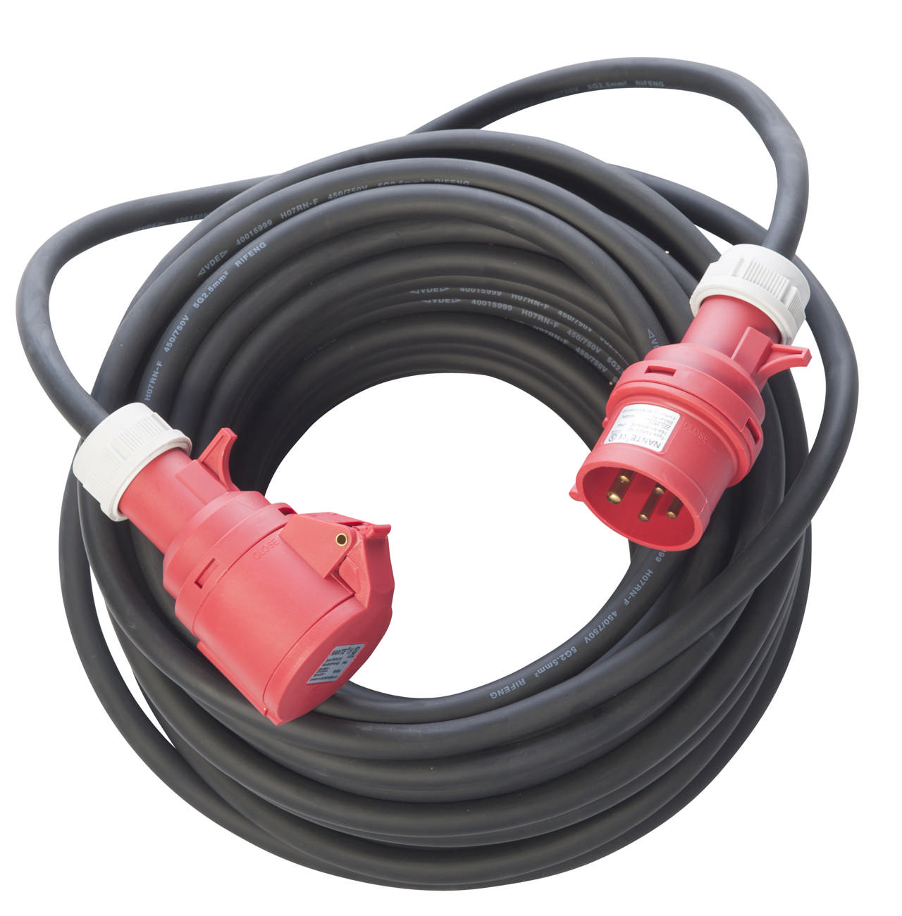 WEXIM Forlængerkabel 25 mtr. 5G2.5mm² CEE Med Fasevender