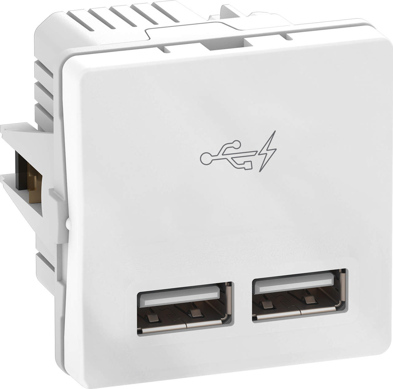 FUGA DOBB. USB-lader 2.1A HVID