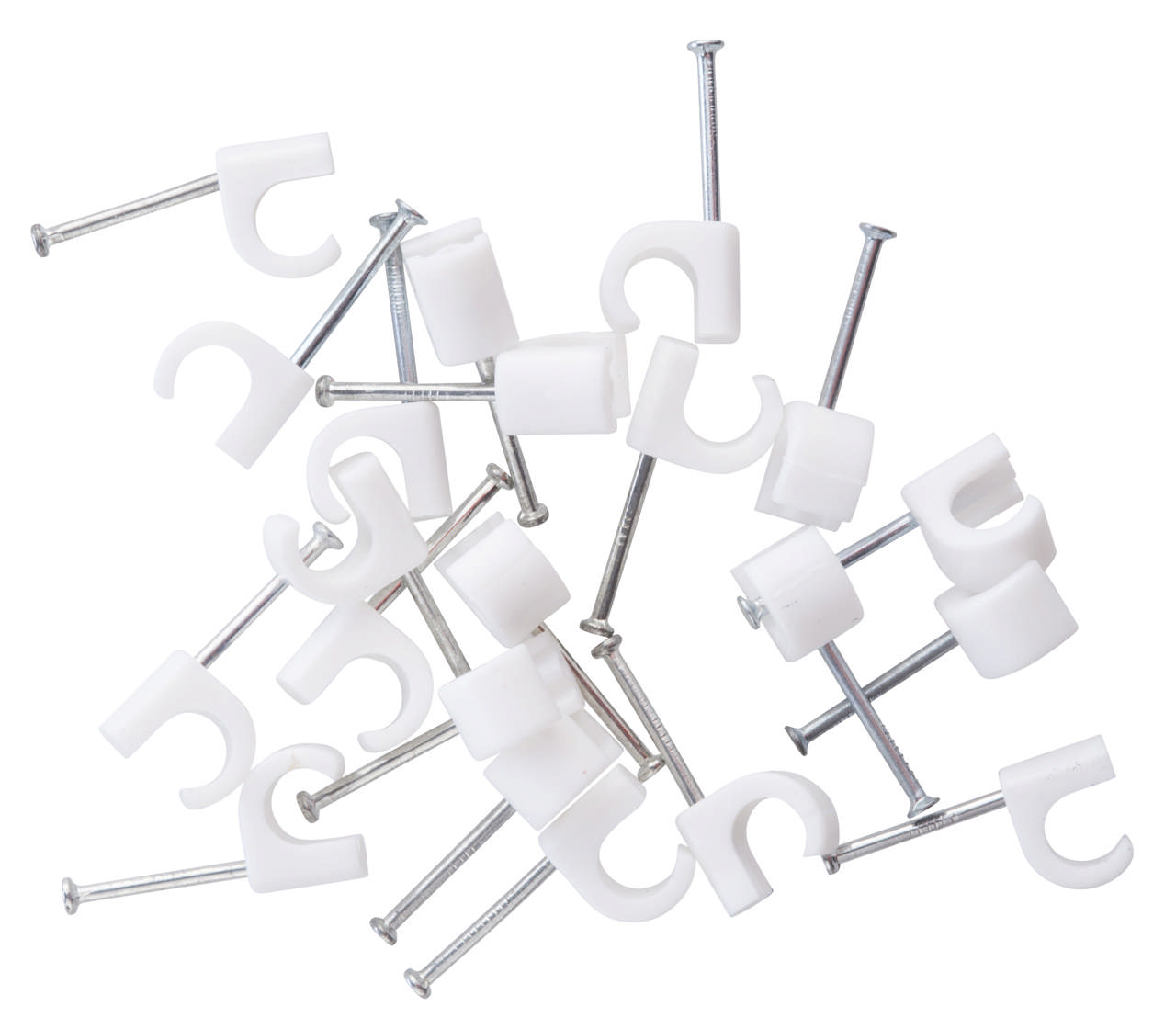 Ledn.clips R5-7mm 20stk hvid