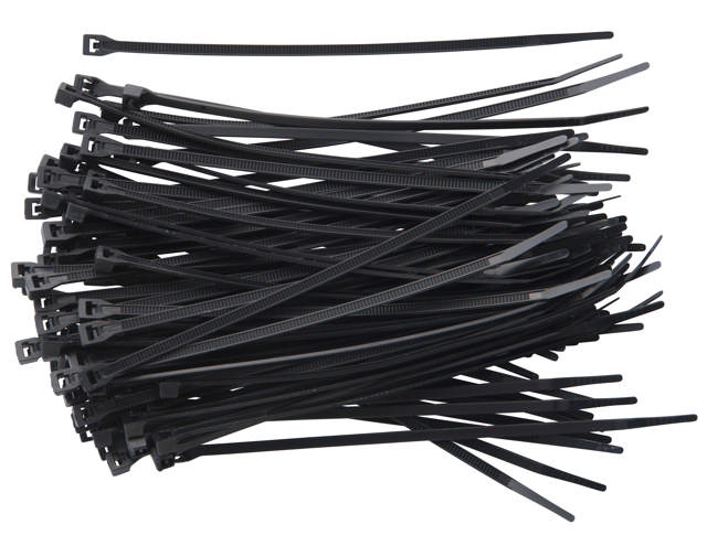 E-Line Kabelstrips 3.6x150mm sort 100stk.