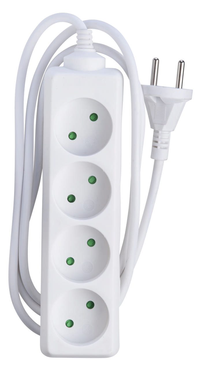 E-line Stikdåse 4-vejs uden jord. 1.5 mtr.