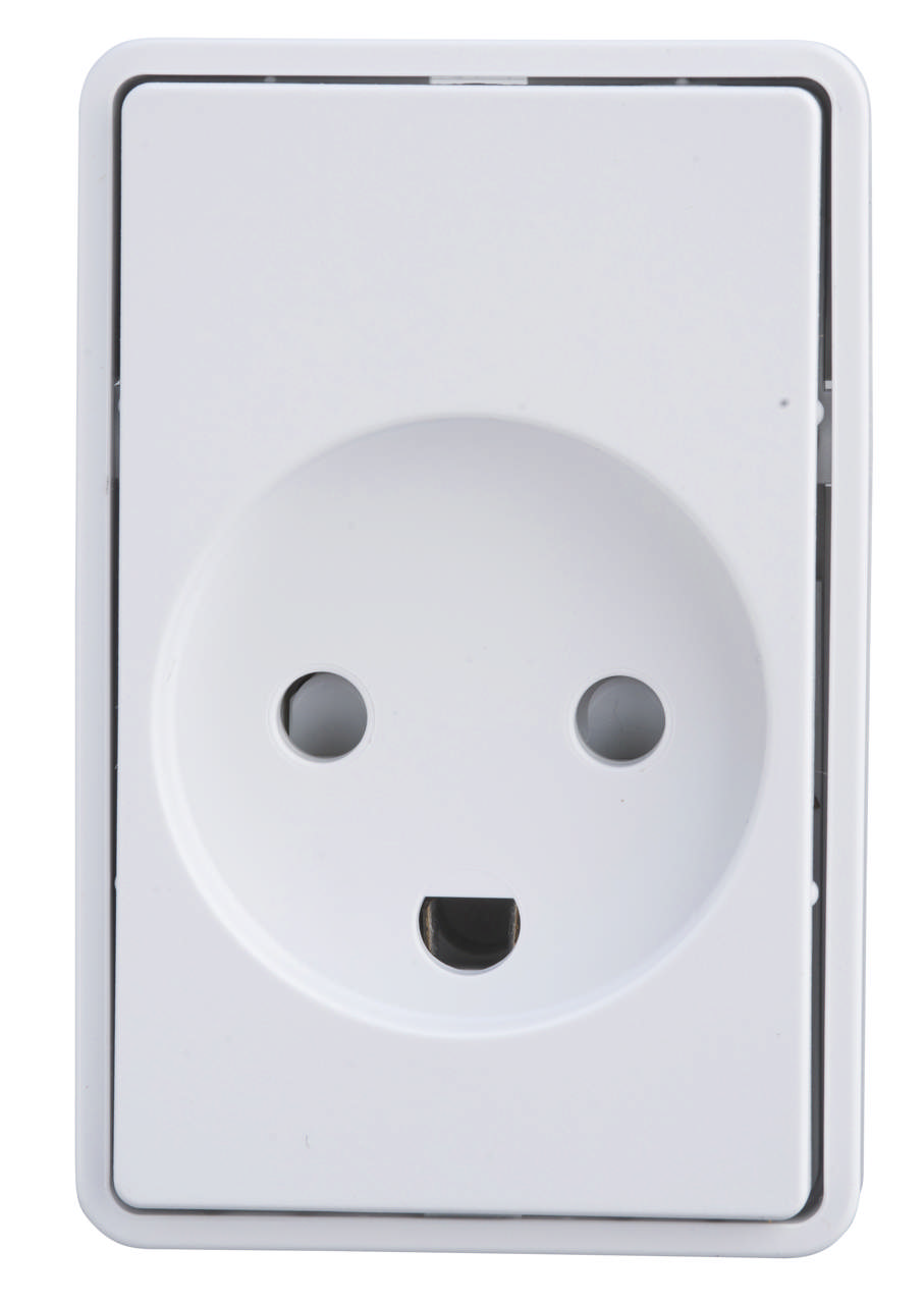 Fuga Stikudtag Uden Afbryder 1½ Modul hvid