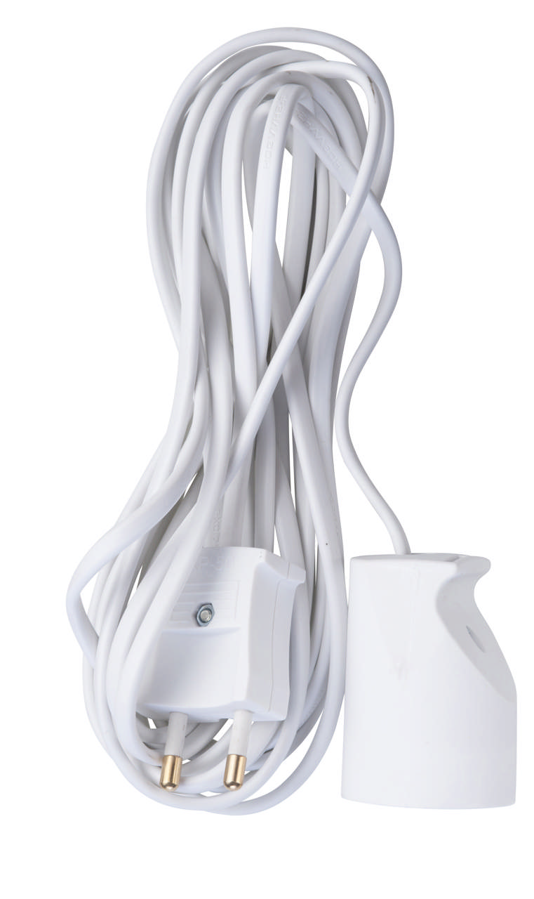 ADAPTERKABEL BØRNESIK. 5M Hvid