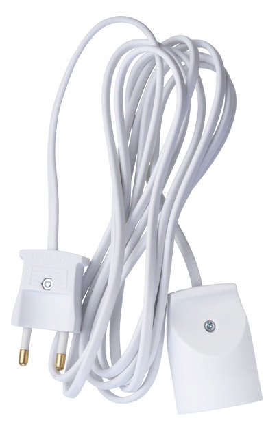 E-Line Adapterkabel Uden Jord 3 mtr. Hvid
