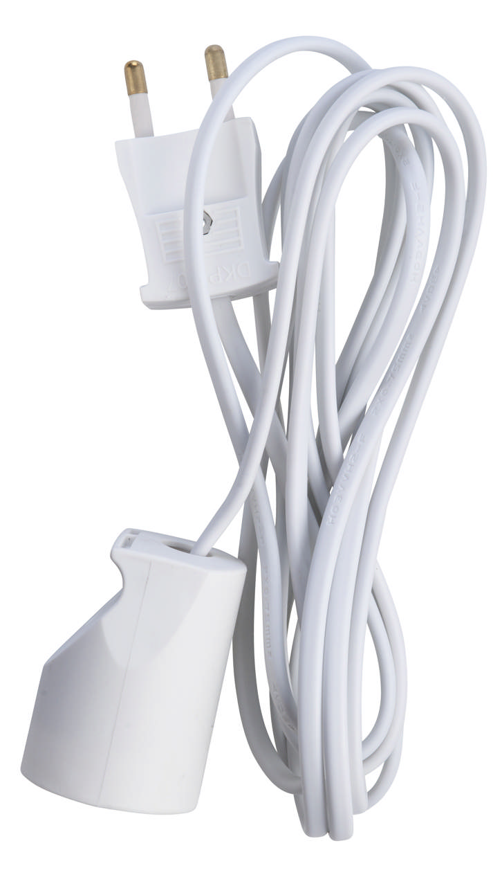 ADAPTERKABEL BØRNESIK. 2M Hvid
