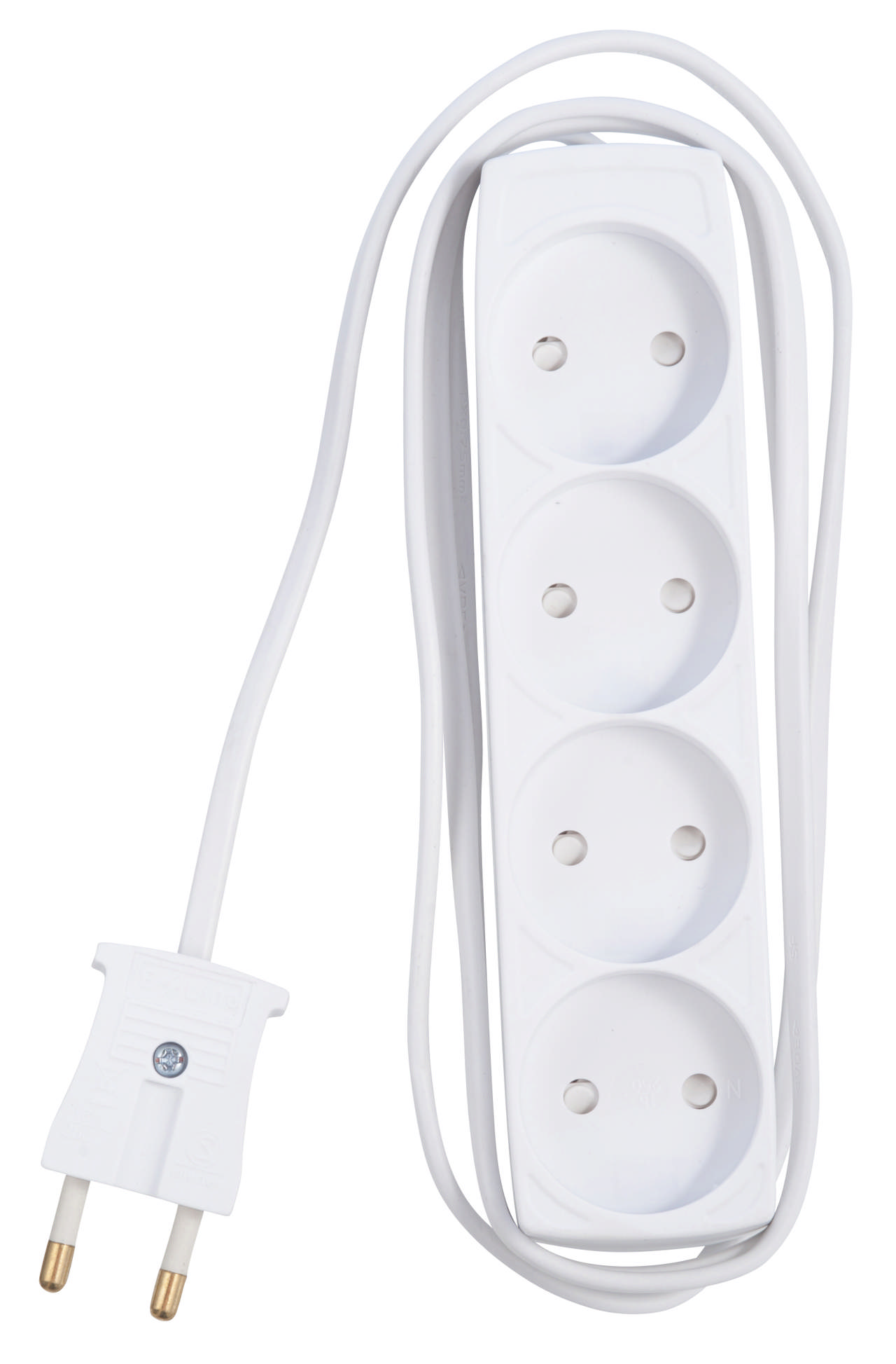 E-line Stikdåse 4-vejs uden jord  1.5 mtr.