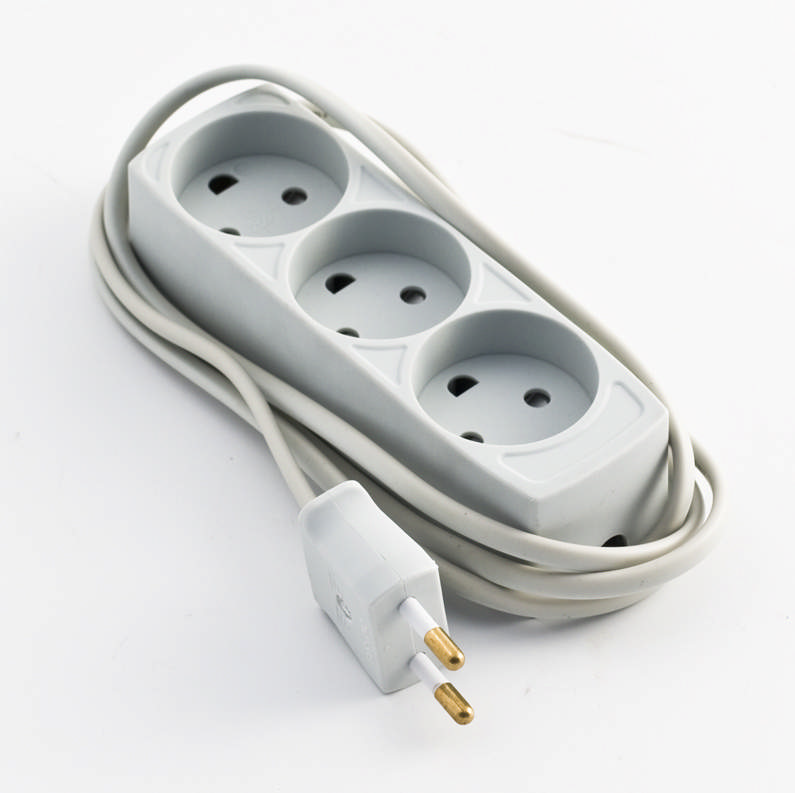 E-line Stikdåse 3-vejs Uden jord  1.5 mtr.