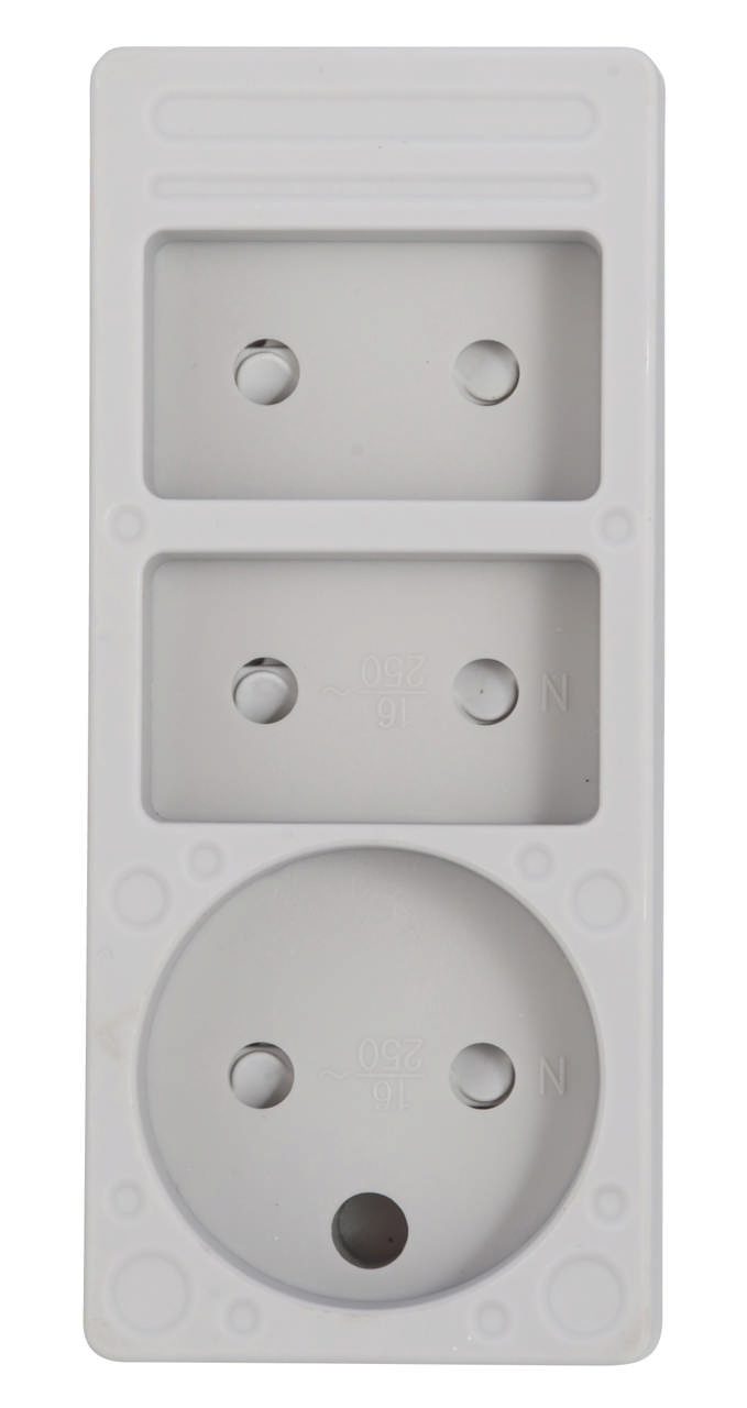 STIKDÅSE BØRNES.2FL+1R U/LED G