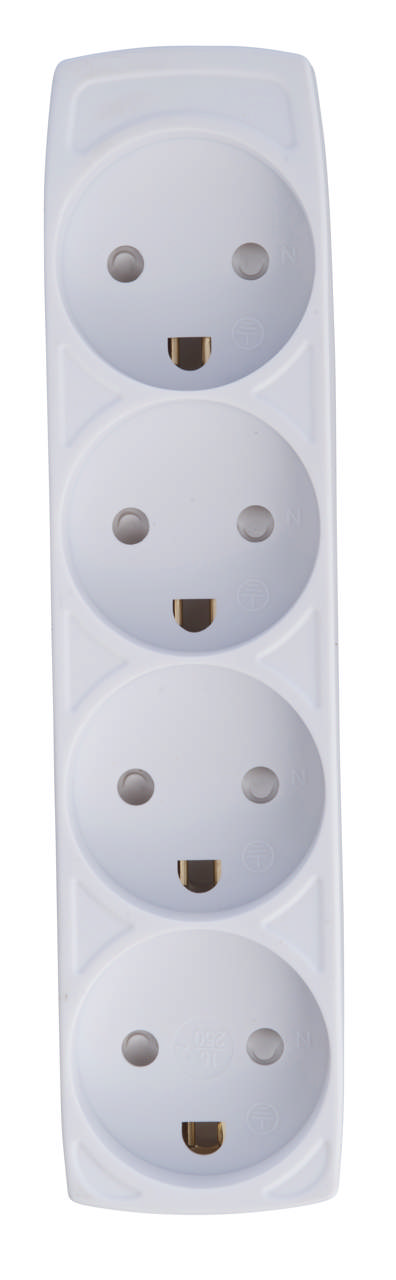 STIKDÅSE 4R U/LED HVID m. Jord