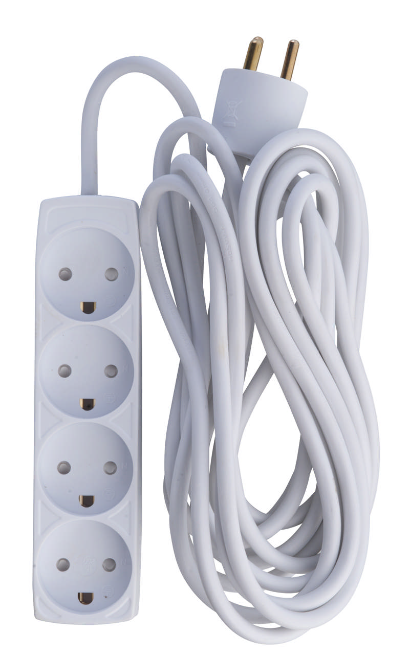 E-line Stikdåse 4-vejs med jord 5 mtr.