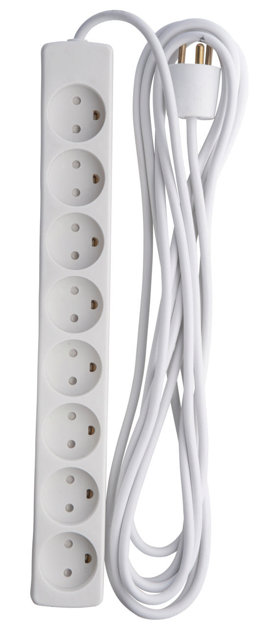 E-line Stikdåse 8-vejs med jord 5 mtr.