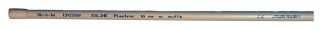 E-Line Plastrør 16mm Med Muffe 2 Mtr.