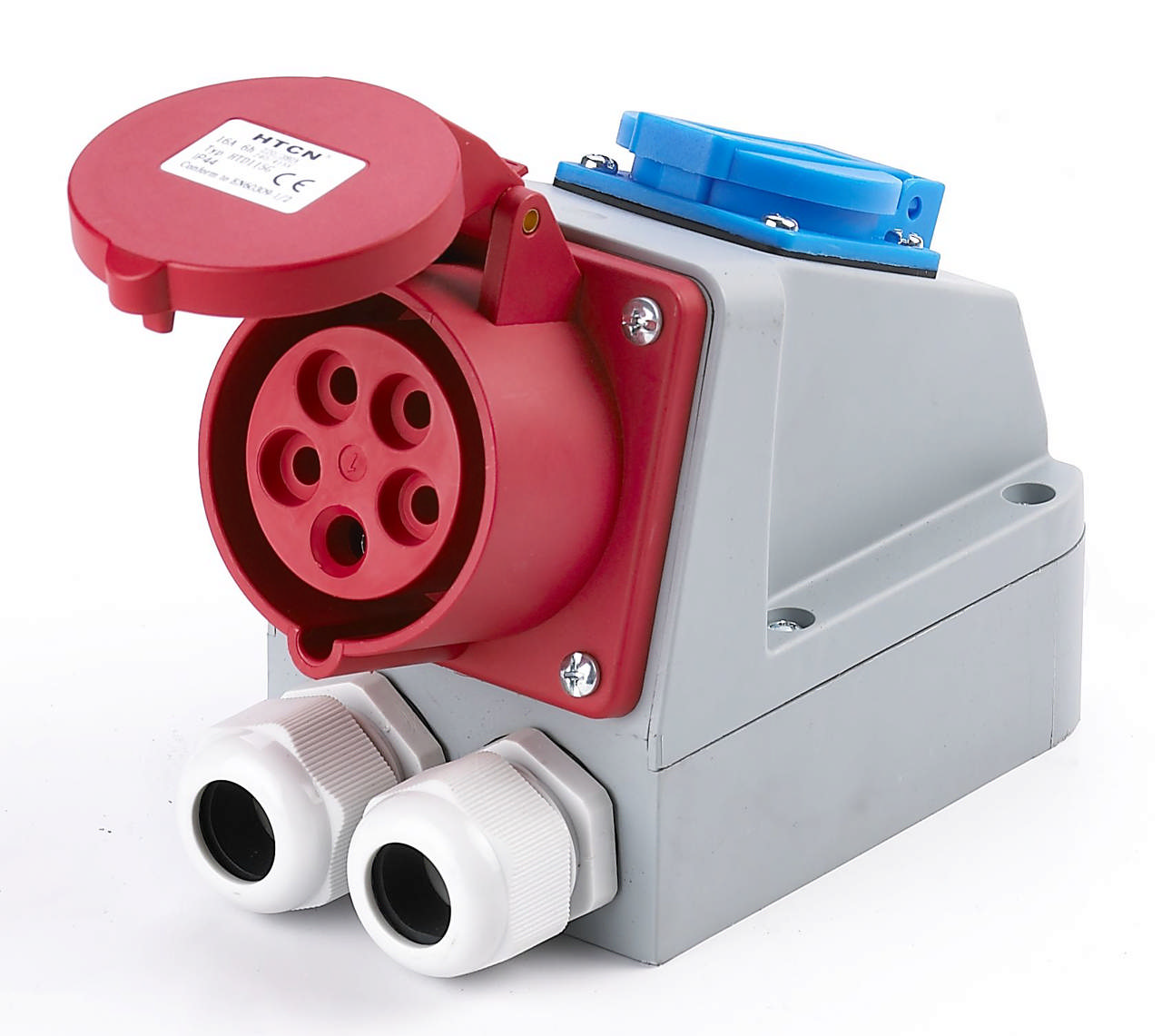 Wexim Combo Vægudtag CEE 5-Polet 400V/DK 230V m/j