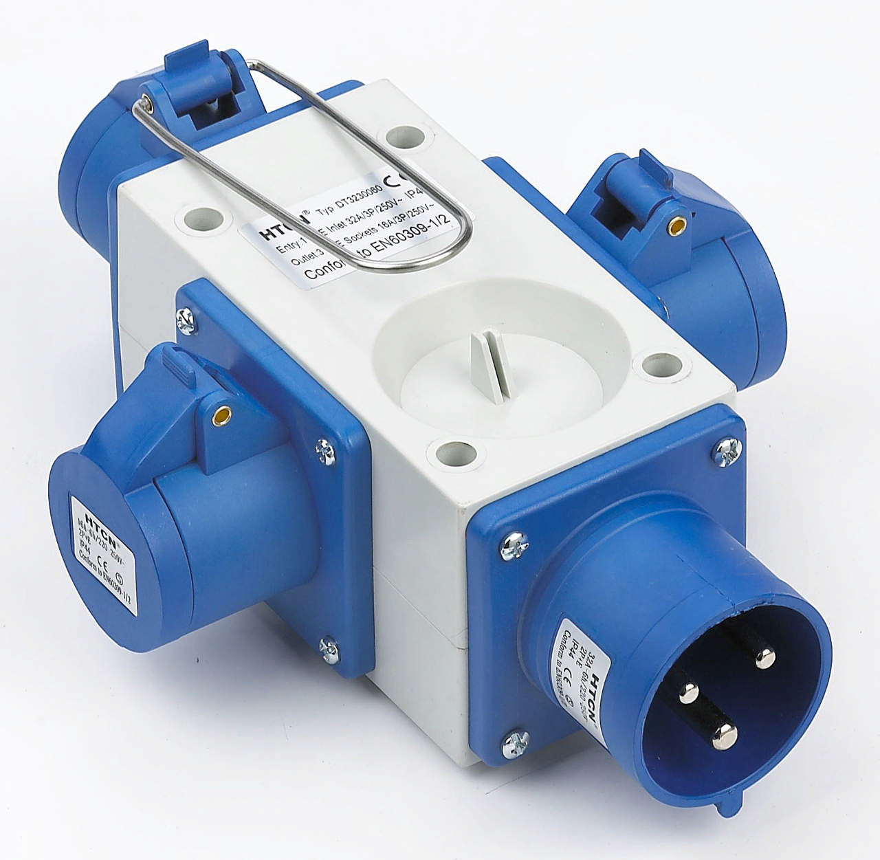 Wexim Forgrener 1xCEE 3-Polet 230V/16A Til 3xCEE 3-Polet 230V/16A