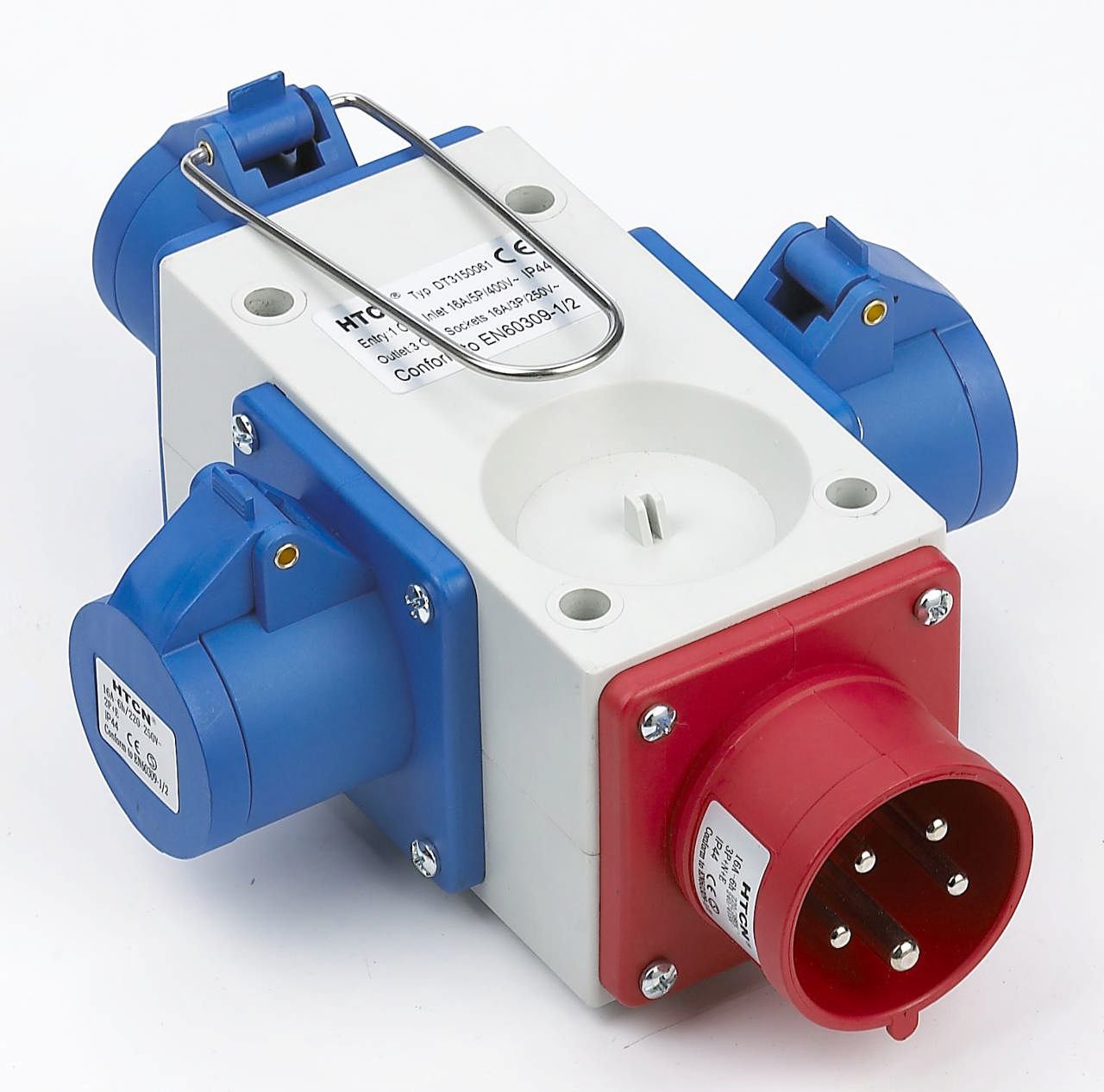 Wexim Forgrener 1xCEE 5-Polet 400V/16A Til 3xCEE 3-Polet 230V/16A