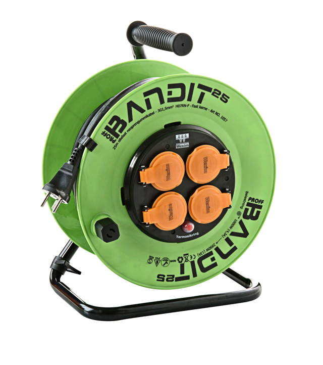 Kabeltromle 3G1.5mm² m/j 25 mtr. IP44