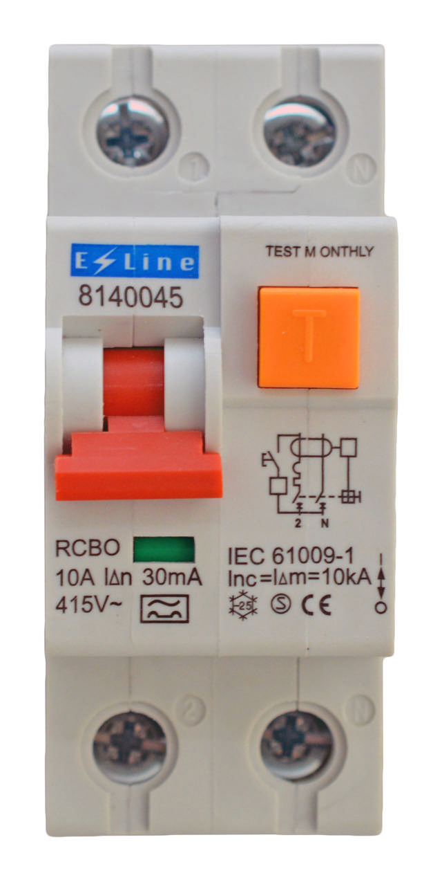Kombirelæ HPFI 2P  10A (RCBO) 2M