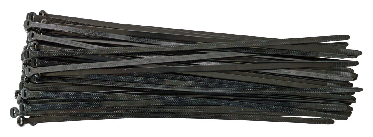 E-Line Kabelstrips PRO 7.5x378mm sort 50stk.