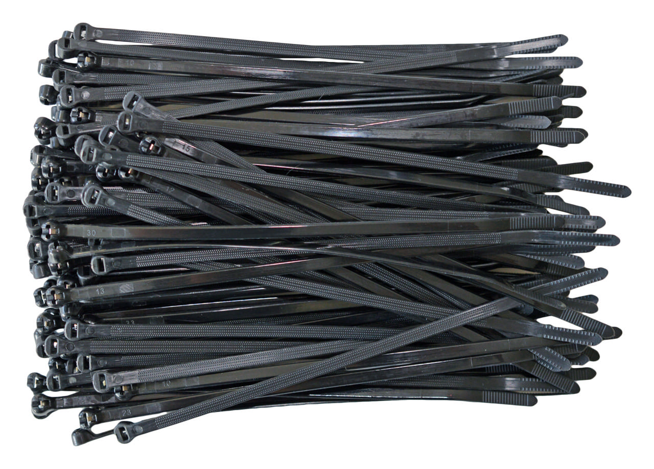 E-Line Kabelstrips PRO 4.8x186mm sort 100stk.