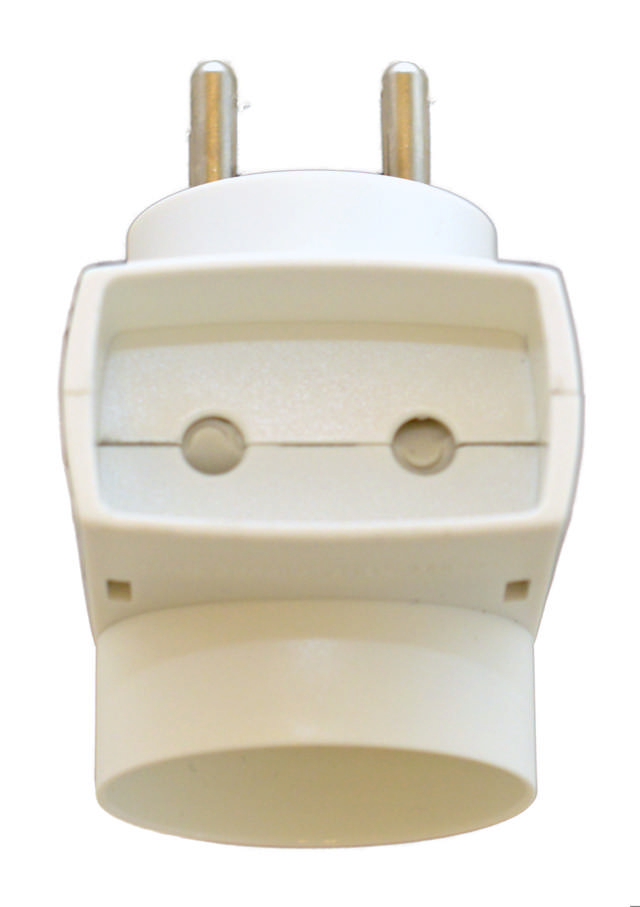 E-Line 2-forgrenerled u/j 1 flad+1 rund hvid