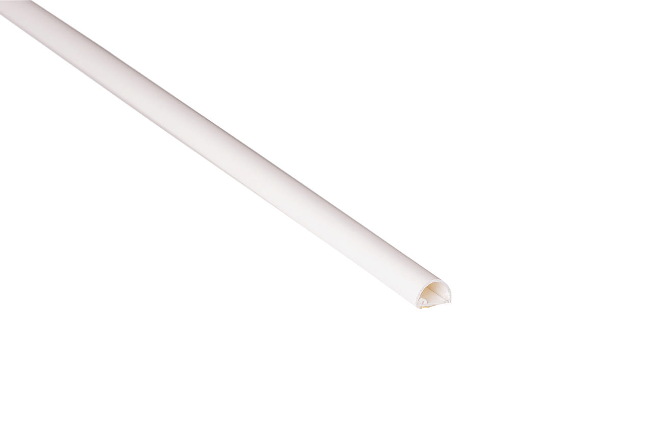 E-Line Mini Vægliste Med Tape Buet 14x10mm 2 mtr. Hvid