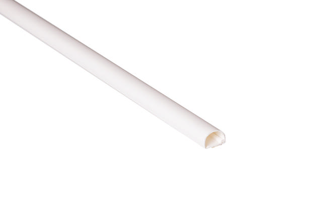 E-Line Mini Vægliste Med Tape Buet 18x12mm 2 mtr. Hvid
