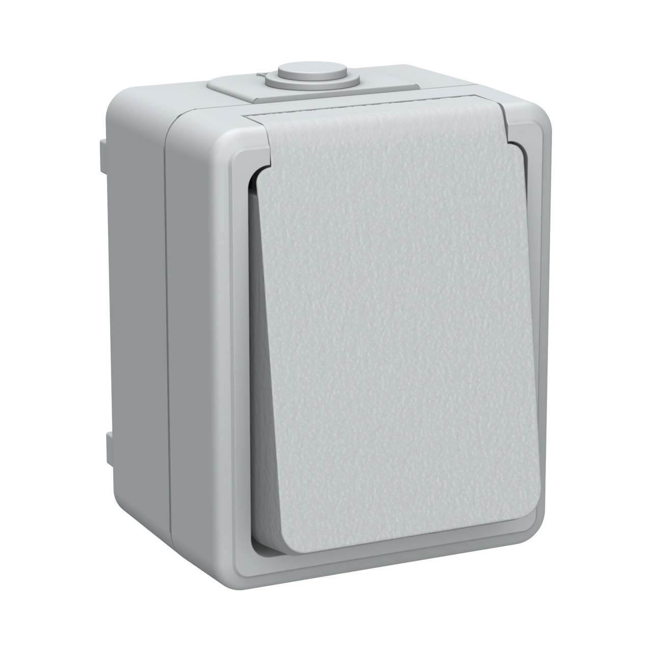 E-Line Stikkontakt Enkel Med Jord IP54 grå