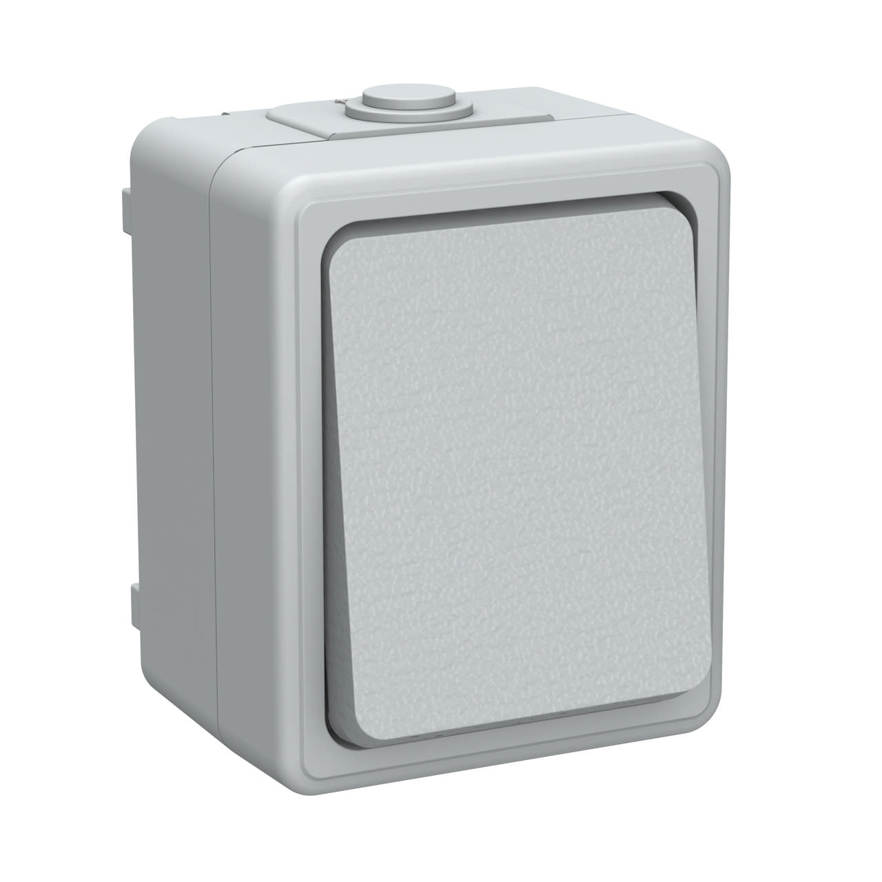 E-Line Afbryder Enkel Korrespondance IP54 grå