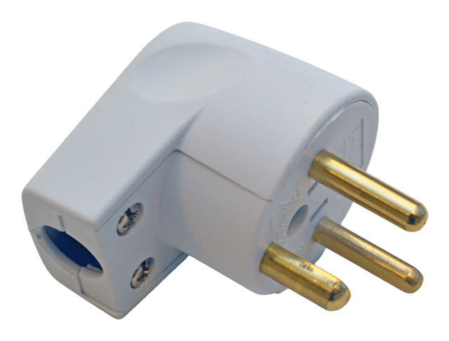 E-line Hospital Vinkelstikprop Med Jord hvid