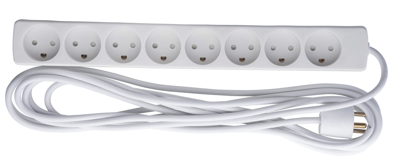 E-line Stikdåse 8-vejs med jord 5 mtr.