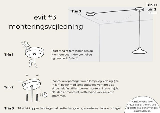 EVIT Lampeophæng 2 stk. hvid