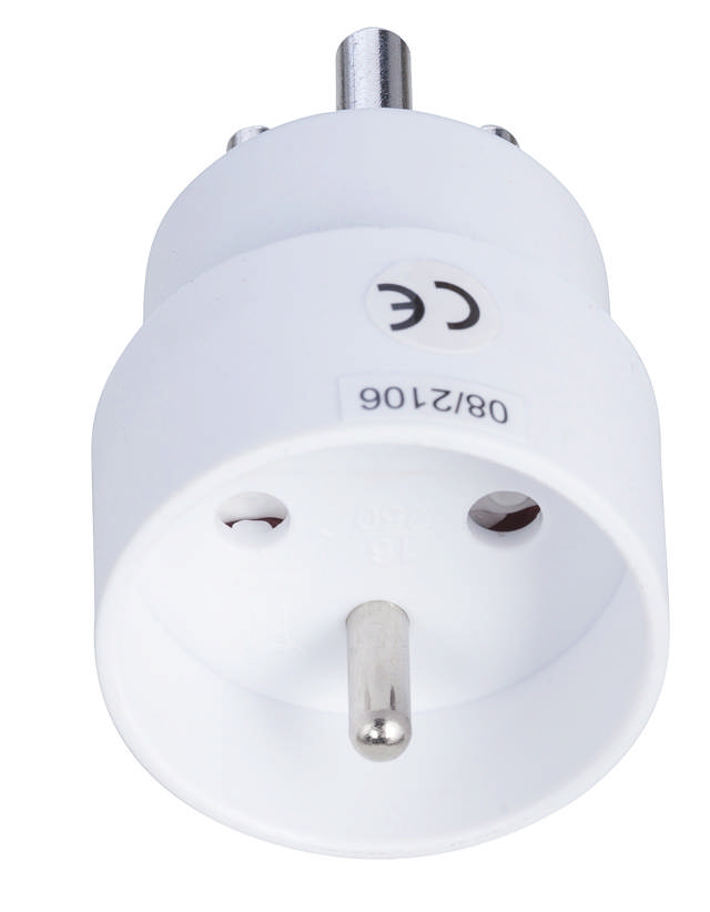 Adapter  DK Med Jord - Pind jord